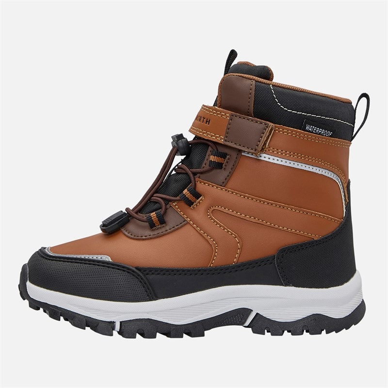 True North Kids Waterproof Snowflake Boots Brown