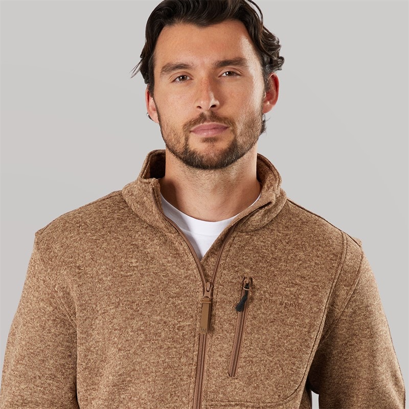 True North Mens Flatfleece Jacket Bark - Image 3