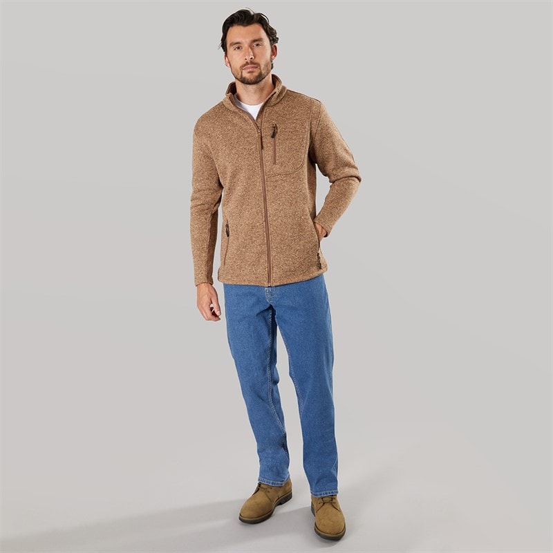 True North Mens Flatfleece Jacket Bark - Image 4