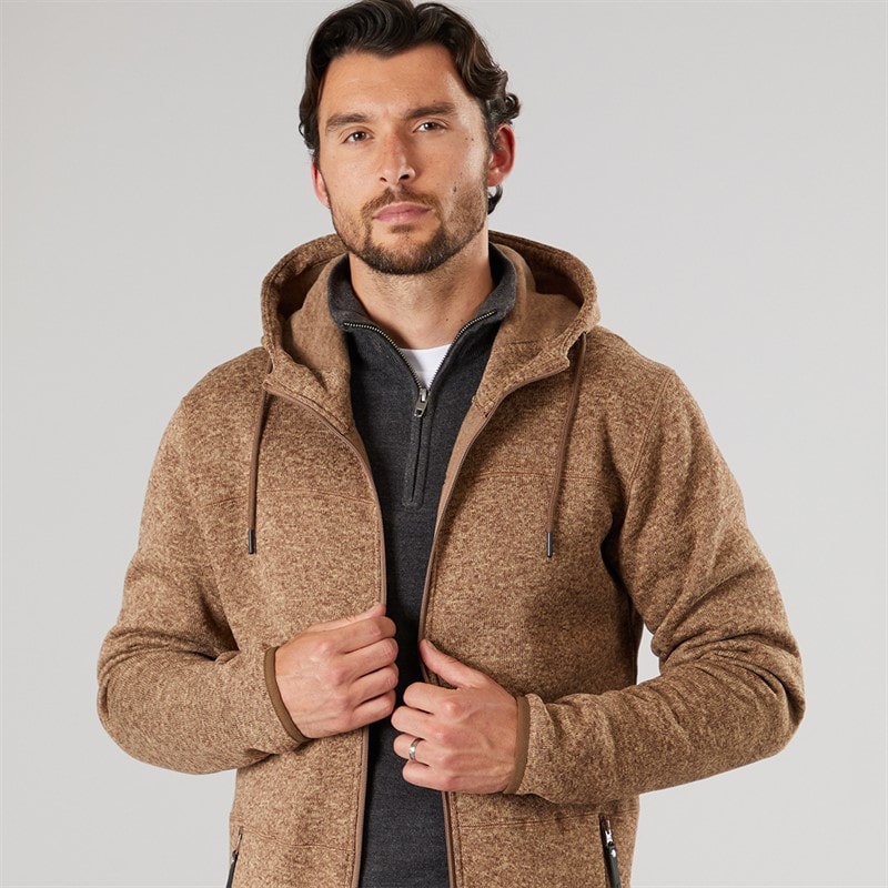 True North Mens Flatfleece Jacket Bark - Image 4