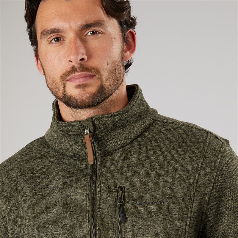 True North Mens Flatfleece Jacket Dusty Olive - Image 3