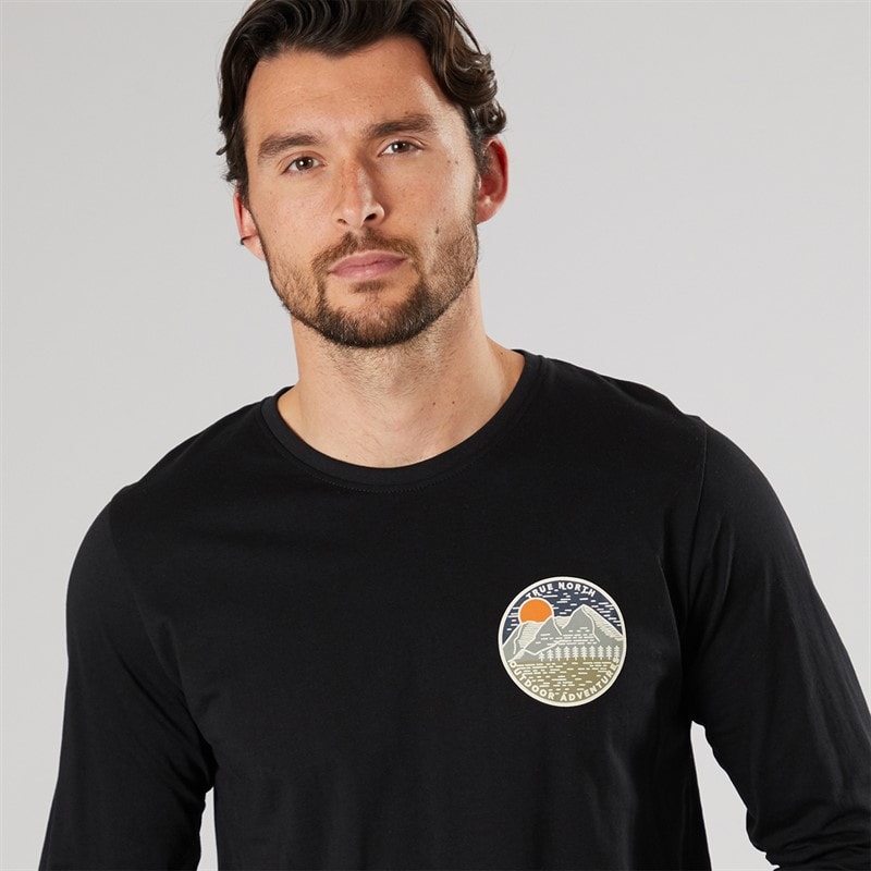 True North Mens Long Sleeved T-Shirt Black - Image 3