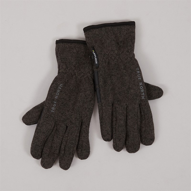 True North Kids Flatfleece Gloves Black Melange