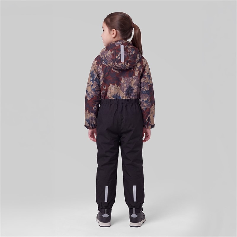 True North Girls Waterproof Overall Oxford Snowsuit Flower Comb - Image 2