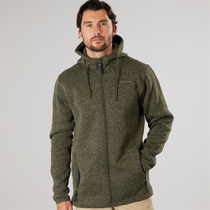 True North Mens Flatfleece Jacket Dusty Olive - Image 3