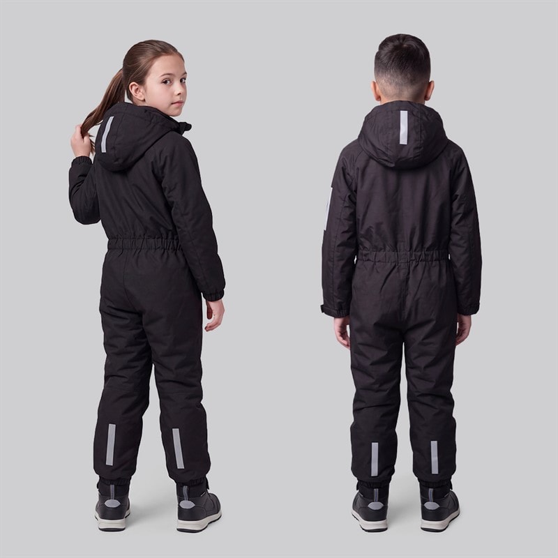 True North Kids Waterproof Overall Oxford Snowsuit Black - Image 2