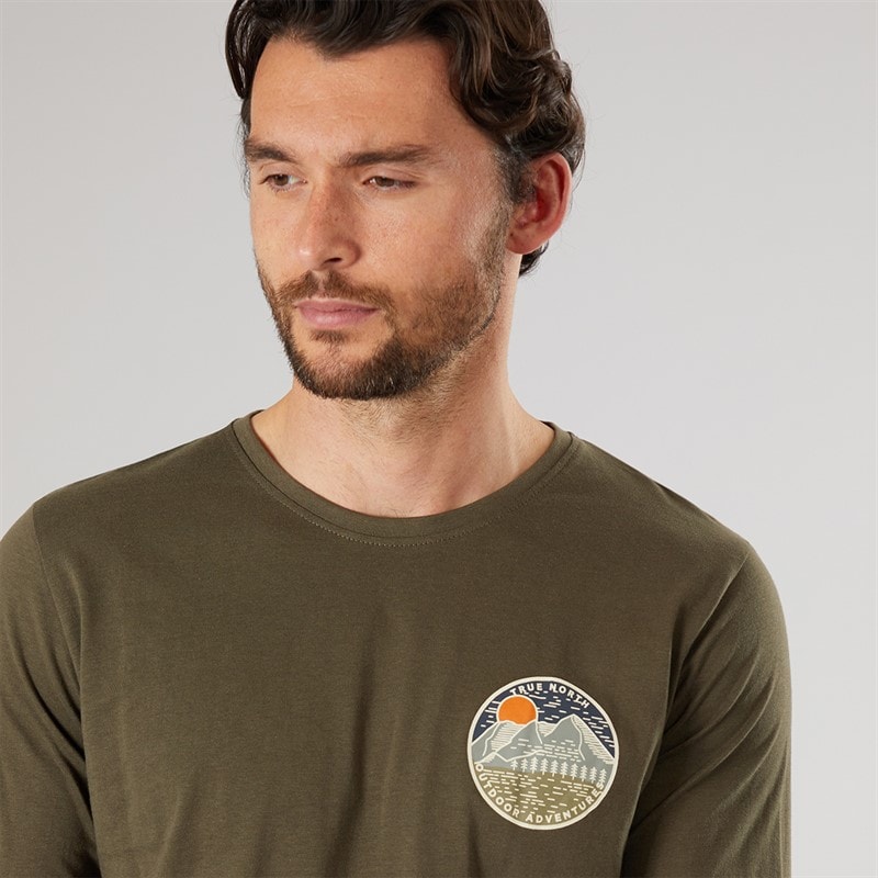 True North Mens Long Sleeved T-Shirt Pine - Image 3