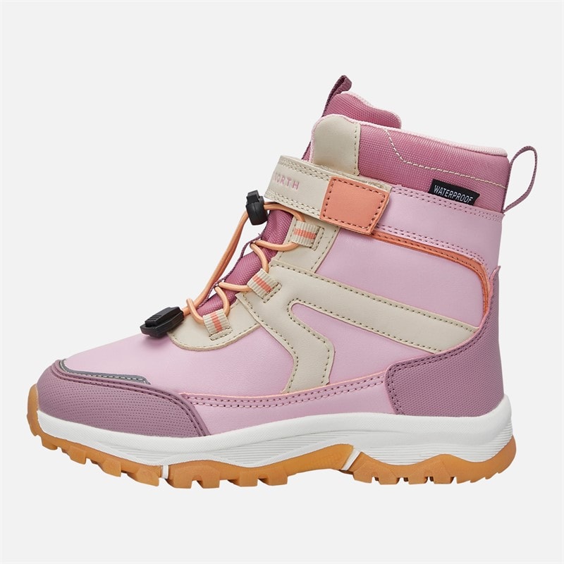 True North Kids Waterproof Snowflake Boots Soft Pink