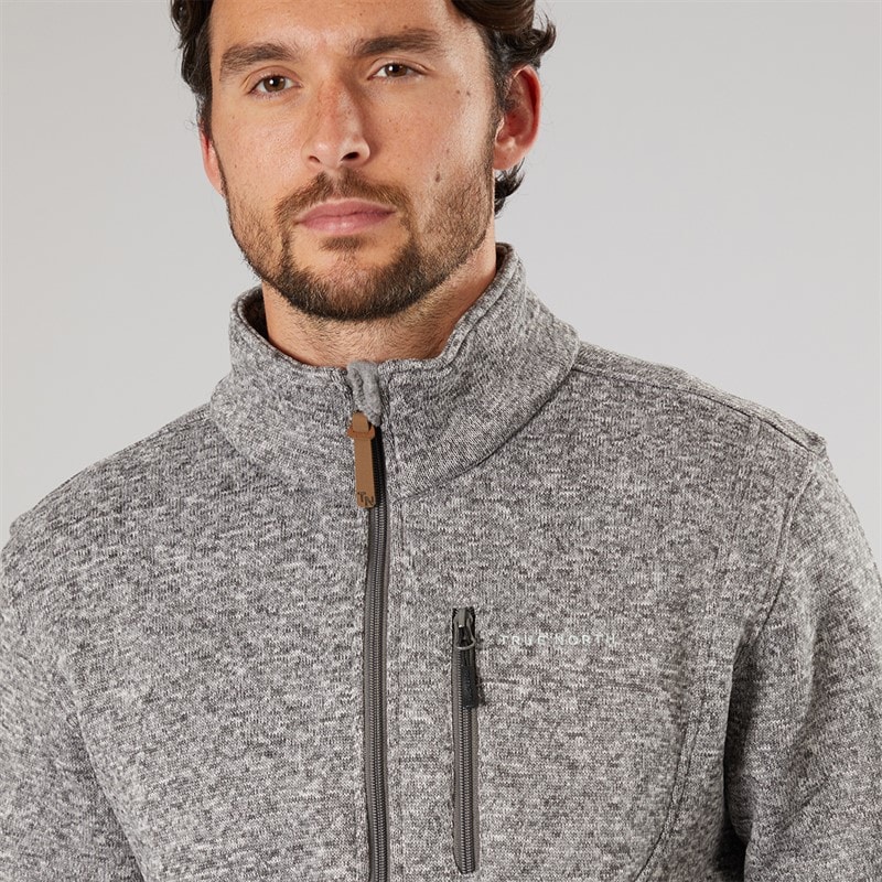 True North Mens Flatfleece Jacket Dark Grey Dk-Grey - Image 3