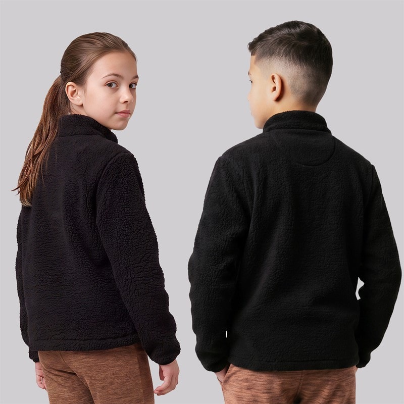 True North Kids Pile Jacket Black - Image 2