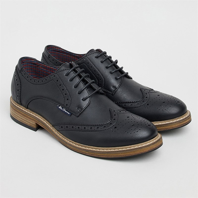Ben Sherman Mens Triumph II Brogue Shoes Black - Image 2