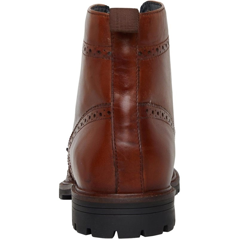 Ben Sherman Mens Duke Leather Brogue Boots Tan - Image 3
