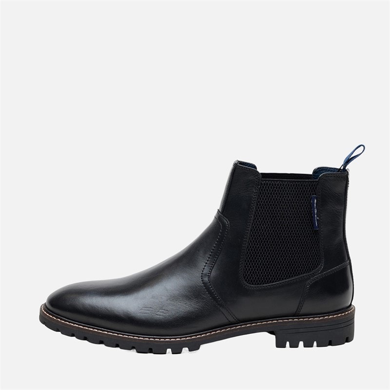 Ben Sherman Mens Baron Leather Chelsea Boots Black