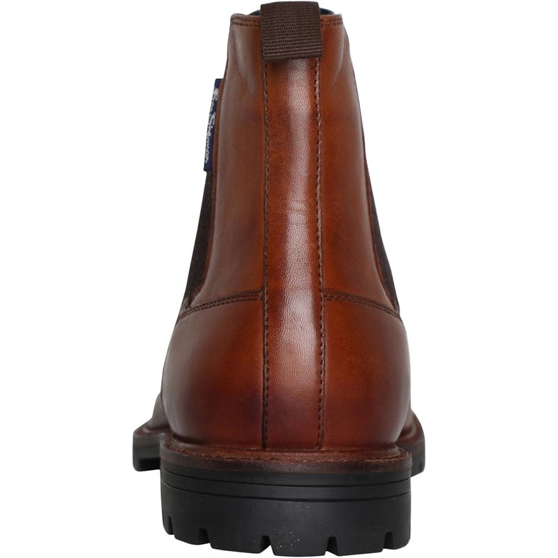 Ben Sherman Mens Baron Leather Chelsea Boots Tan - Image 3