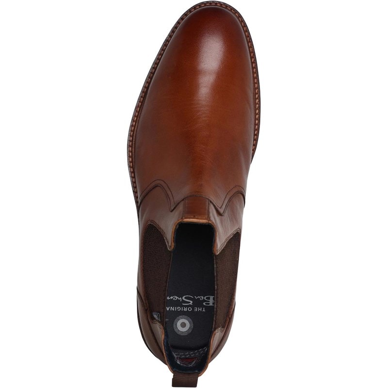 Ben Sherman Mens Baron Leather Chelsea Boots Tan - Image 4