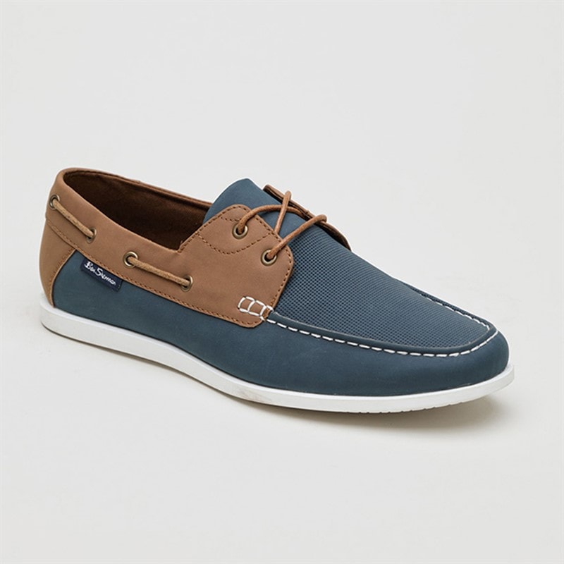 Ben Sherman Mens Oceanic Deck Shoes Navy/Tan - Image 2