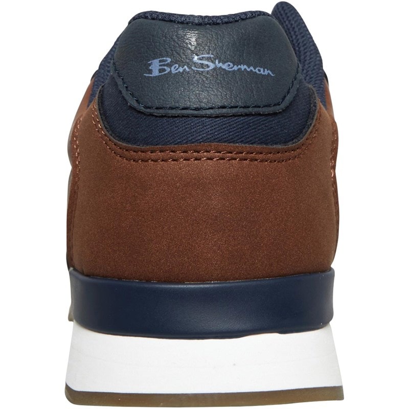 Ben Sherman Mens Owen Retro Trainers Tan - Image 3
