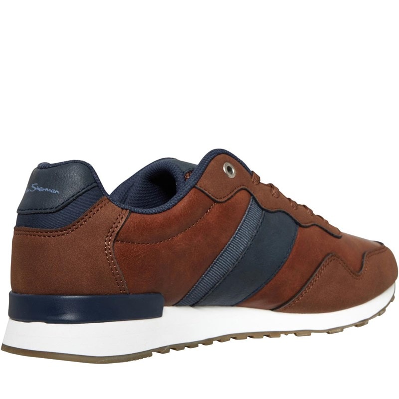 Ben Sherman Mens Owen Retro Trainers Tan - Image 5