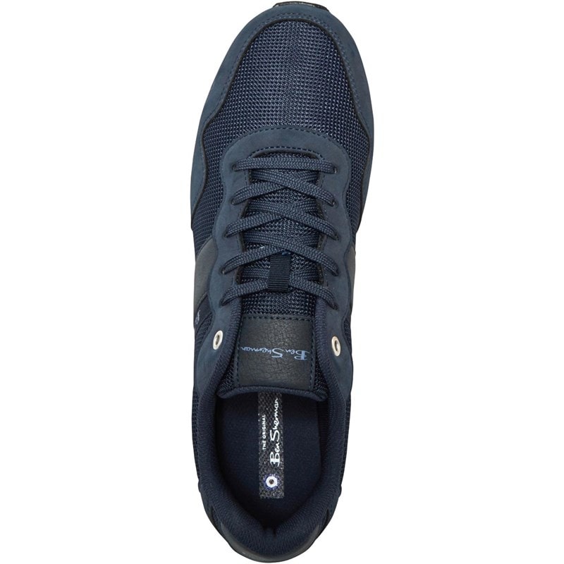 Ben Sherman Mens Owen Retro Run Trainers Navy - Image 4
