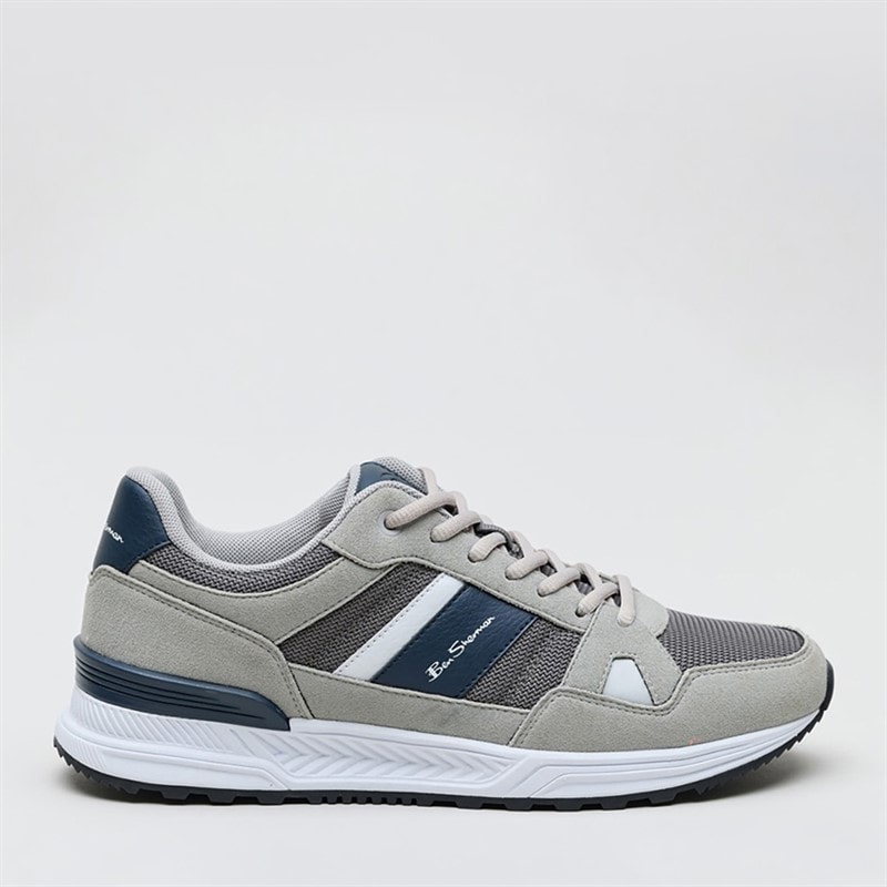 Ben Sherman Mens Fowler Trainers Grey - Image 1