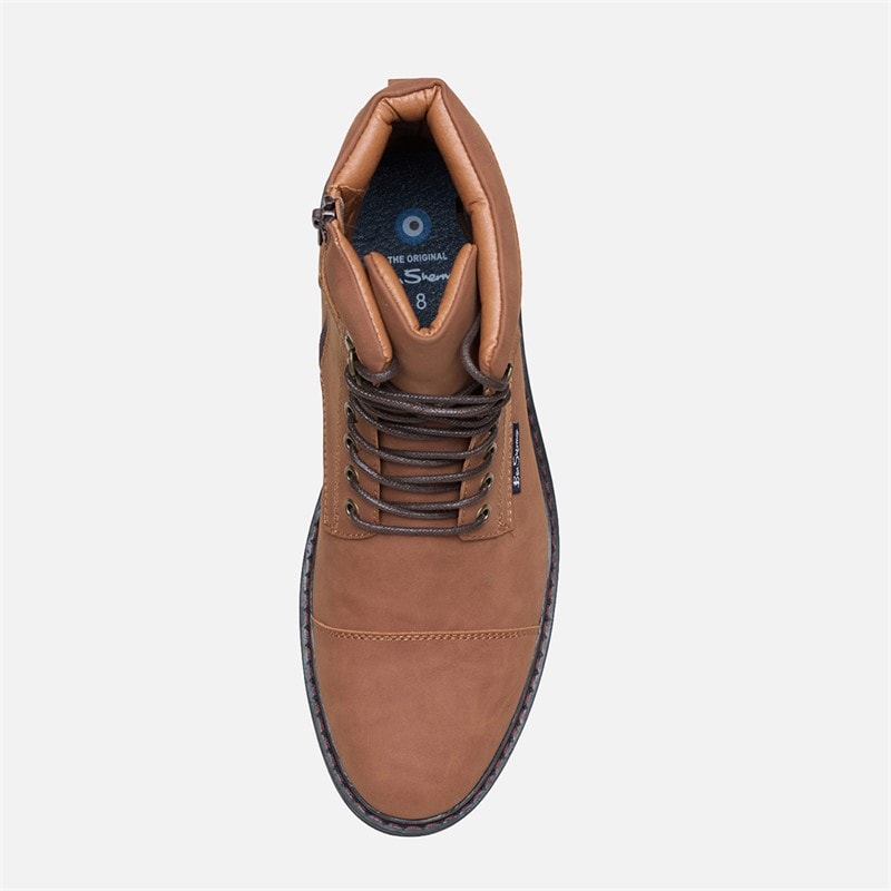 Ben Sherman Mens Bonneville Brogue Boots Caramel - Image 3