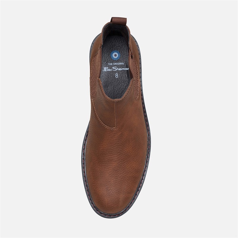 Ben Sherman Mens Vincent Chelsea Boots Tan - Image 3