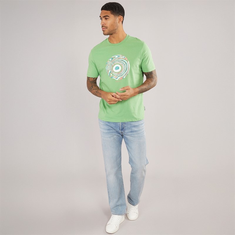 Ben Sherman Mens Trippy Target T-Shirt Grass Green - Image 4