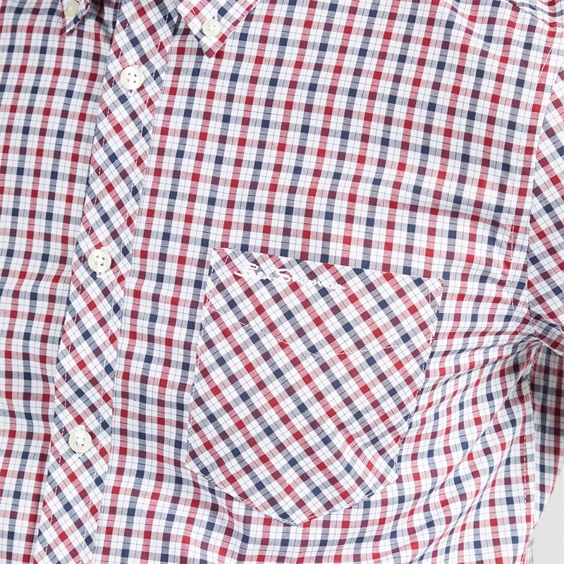 Ben Sherman Mens Long Sleeve House Check Shirt Red - Image 3