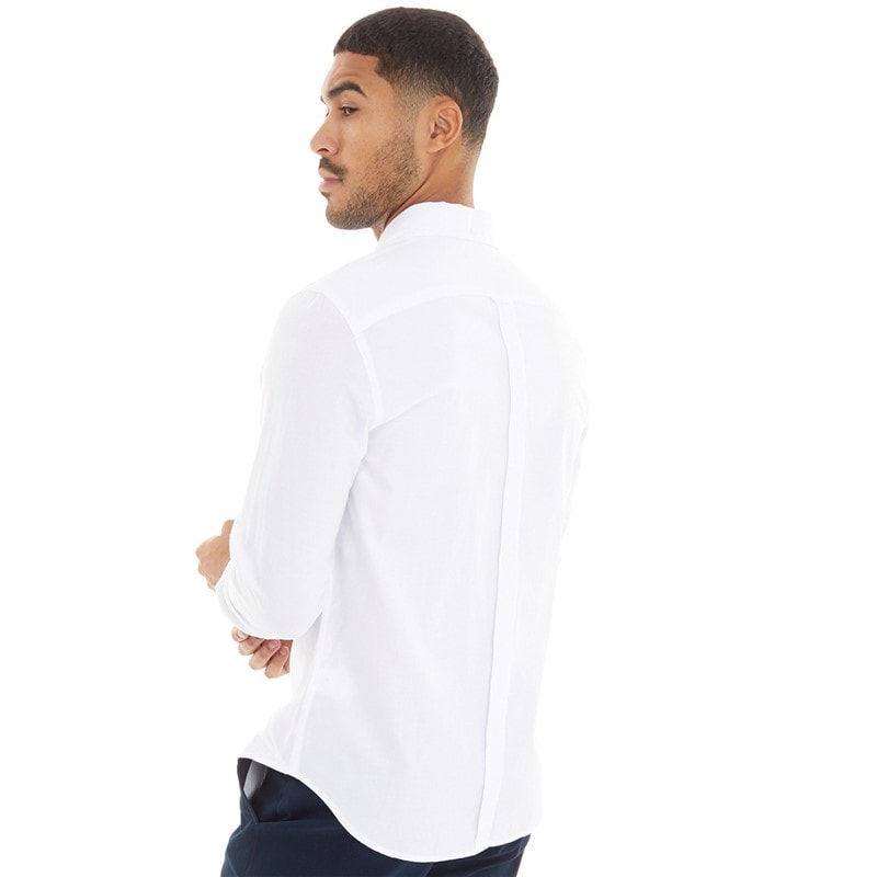 Ben Sherman Mens Long Sleeve Oxford Shirt White - Image 2