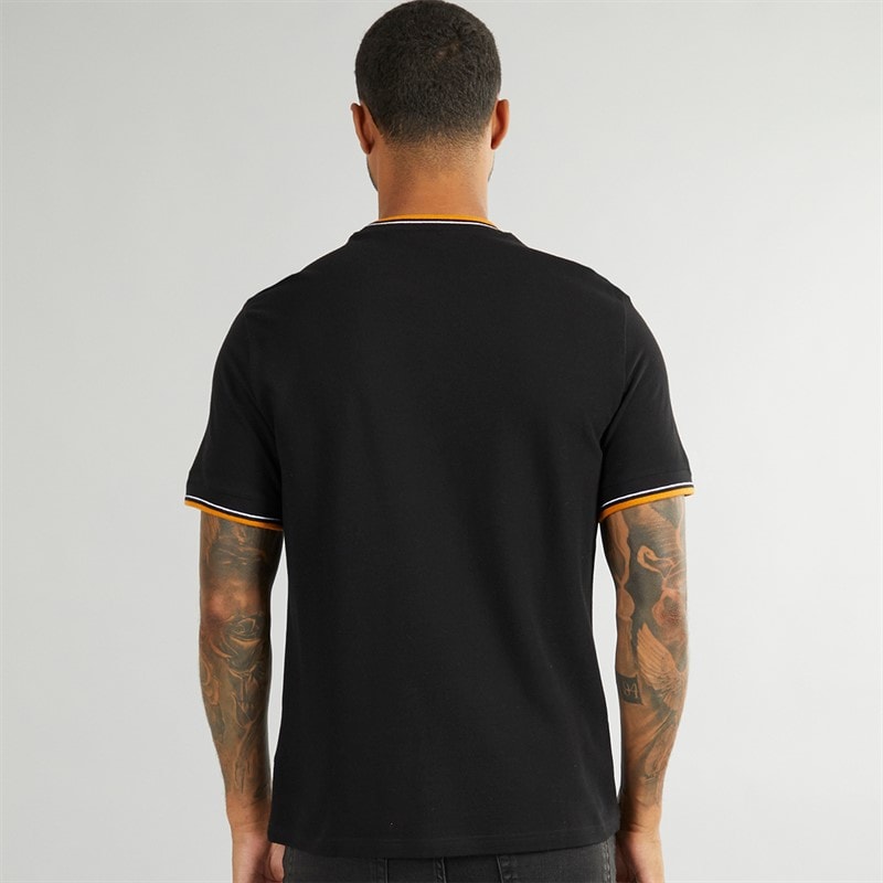 Ben Sherman Mens Pique T-Shirt Black - Image 2