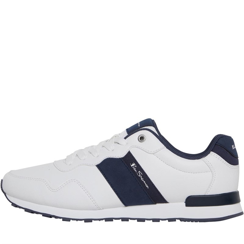 Ben Sherman Mens Owen Retro Trainers White/Navy