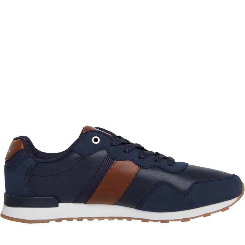 Ben Sherman Mens Owen Retro Trainers Navy/Tan - Image 5