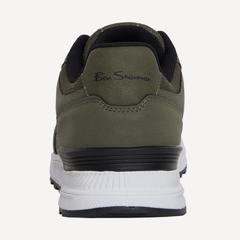 Ben Sherman Mens Fowler Trainers Khaki/Black - Image 3
