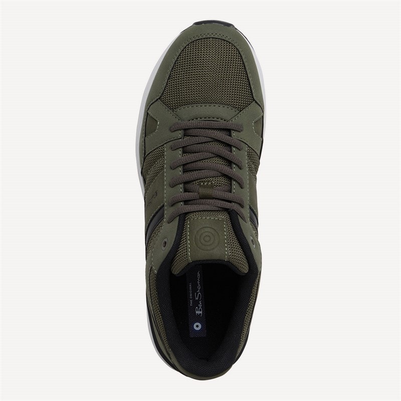 Ben Sherman Mens Fowler Trainers Khaki/Black - Image 4