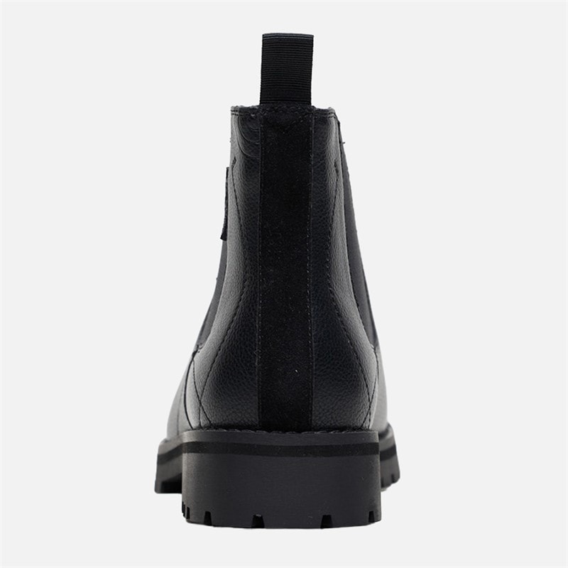 Ben Sherman Mens Chesterley Chelsea Boots Black Grain/Black Sole - Image 4