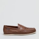 Ben Sherman Mens Miami Woven Deck Shoes Brown