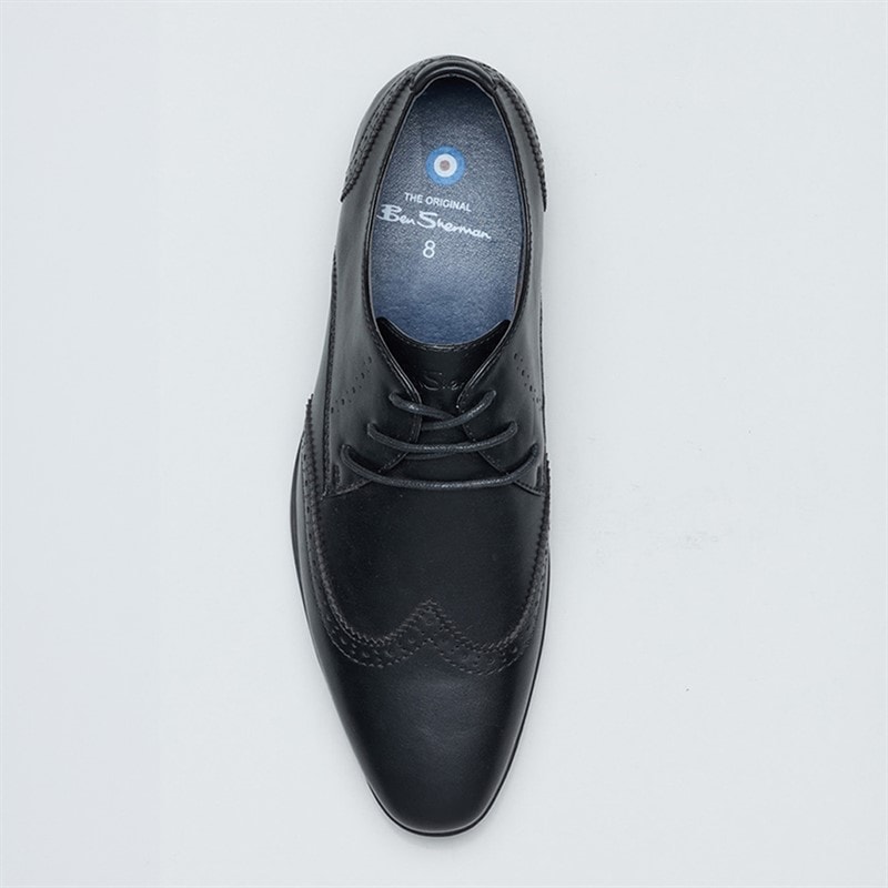 Ben Sherman Mens Clive Brogue Shoes Black - Image 3