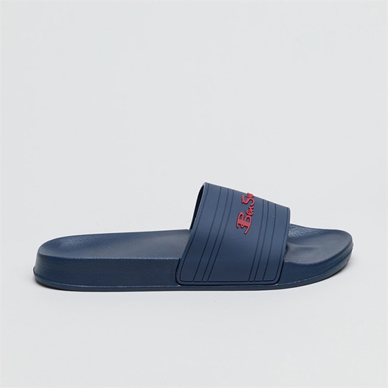 Ben Sherman Mens Southend Sliders Navy/Red - Image 2