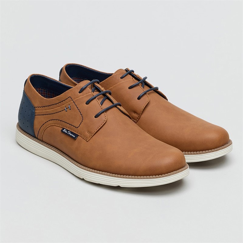Ben Sherman Mens Havana Shoes Tan/Navy - Image 2