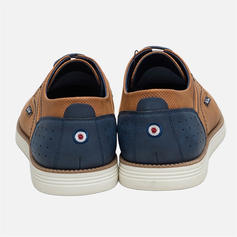 Ben Sherman Mens Havana Shoes Tan/Navy - Image 4