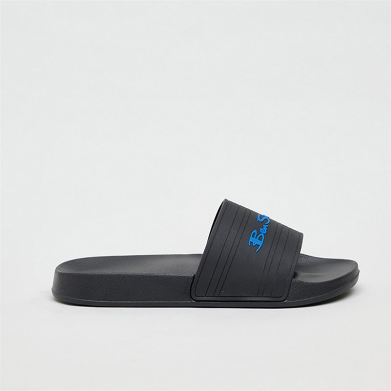 Ben Sherman Mens Southend Sliders Black/Royal - Image 2