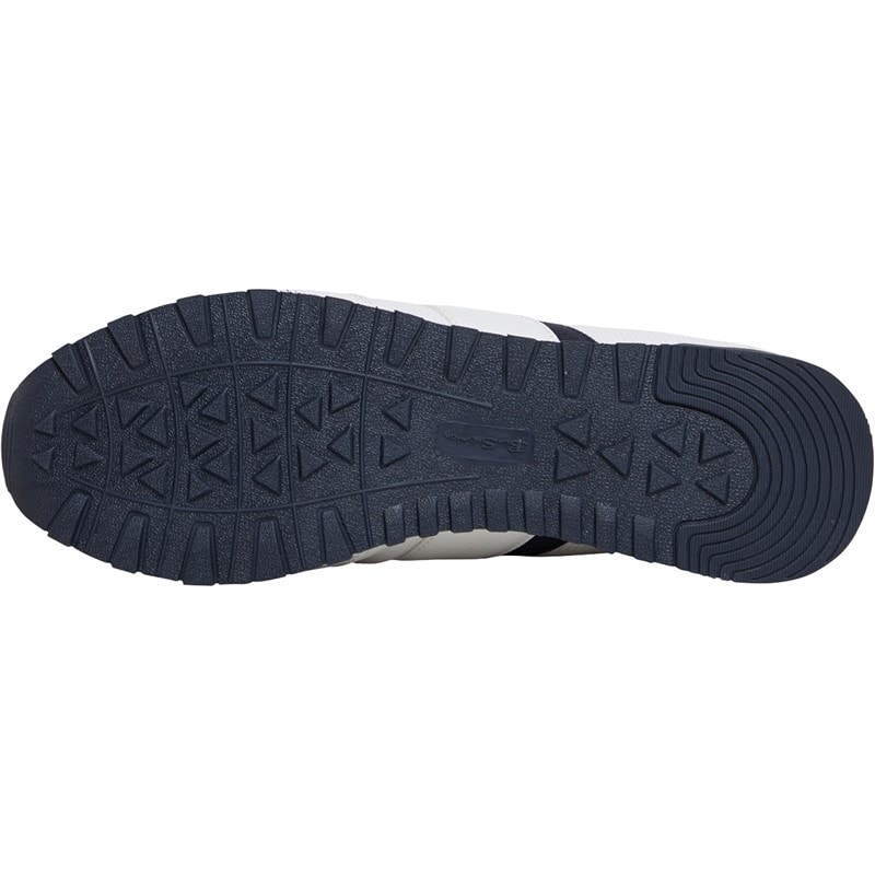 Ben Sherman Mens Owen Retro Trainers White/Navy Mesh - Image 2