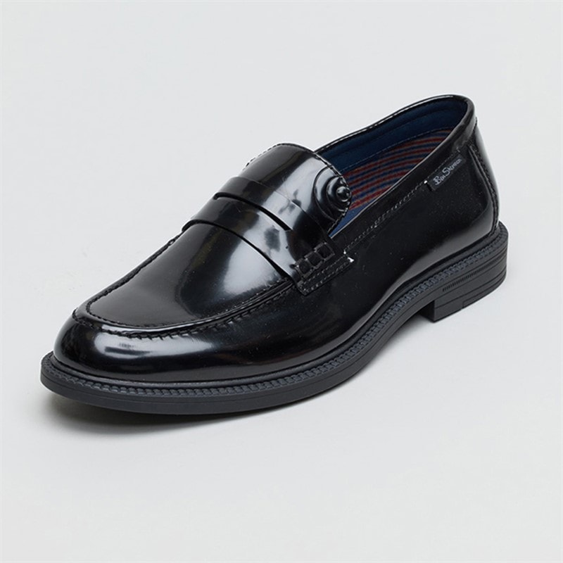 Ben Sherman Mens Chancery Loafers Black Shine - Image 2