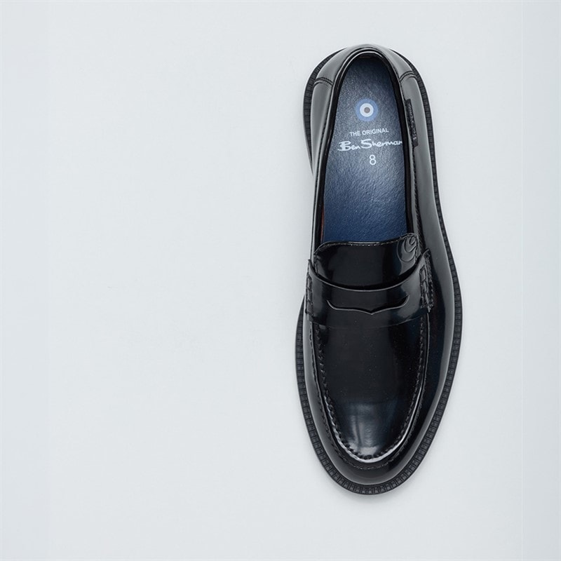 Ben Sherman Mens Chancery Loafers Black Shine - Image 3