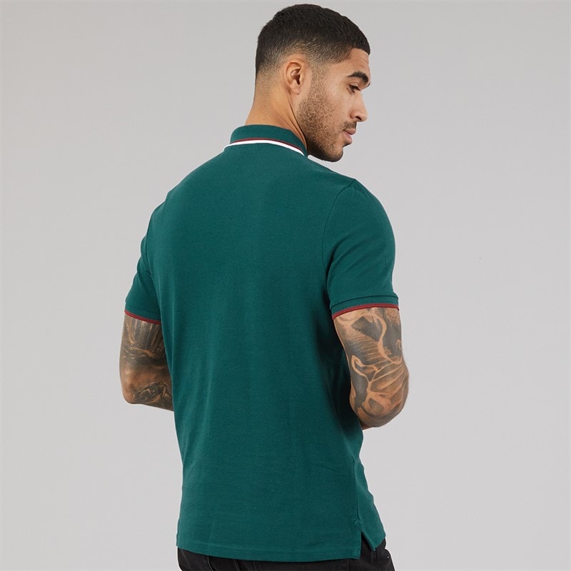 Ben Sherman Mens Twin Tipped Polo Shirt Jade - Image 2