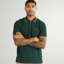 Ben Sherman Mens Twin Tipped Polo Shirt Dark Green