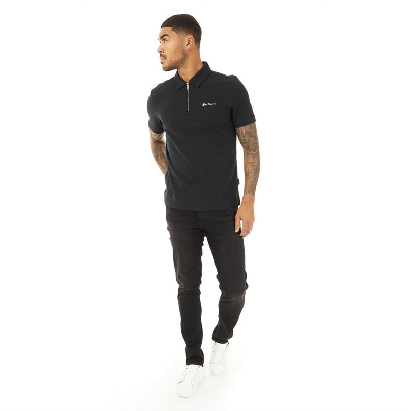 Ben Sherman Mens Slim Fit Jeans Washed Black - Image 4