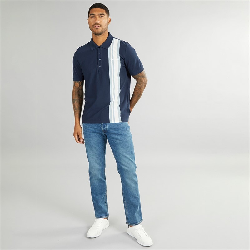 Ben Sherman Mens House Mod Polo Shirt Dark Navy - Image 4