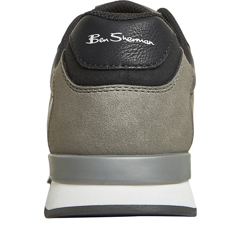 Ben Sherman Mens Owen Retro Trainers Black/Grey - Image 3