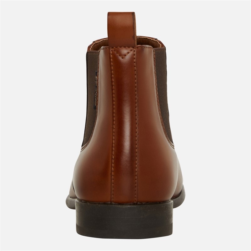 Ben Sherman Mens Durham Chelsea Boots Tan Burnish - Image 3
